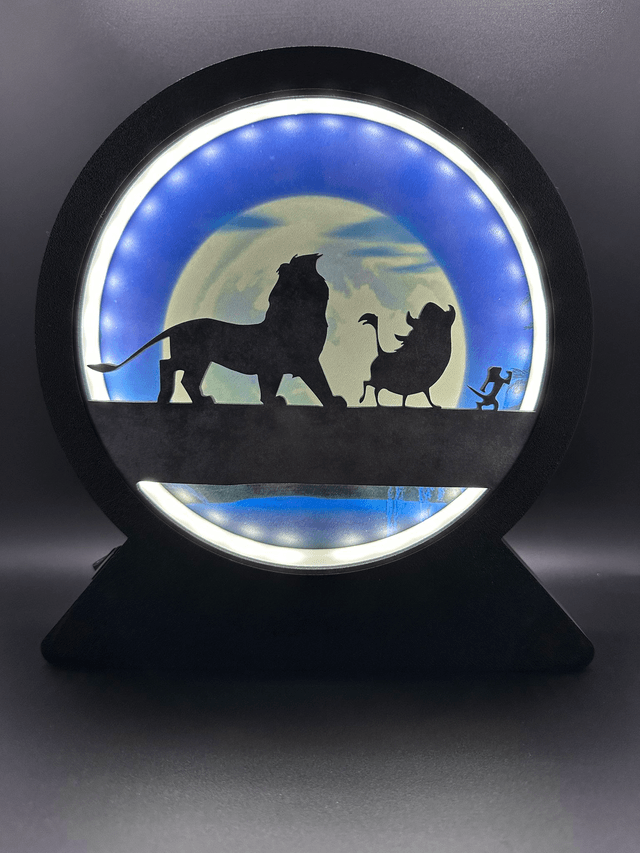 Lampe 3D Personnalisée – Le Lion et Ses Amis