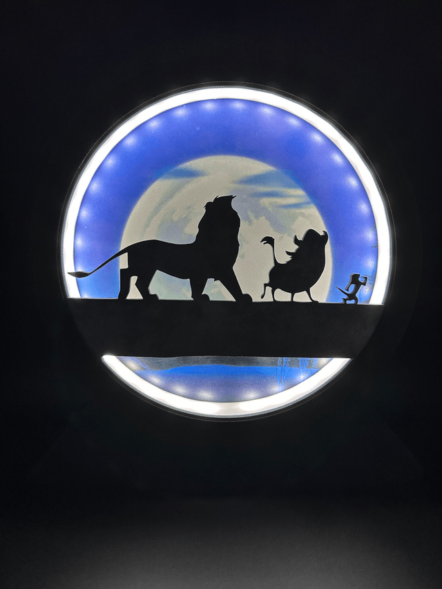 Lampe 3D Personnalisée – Le Lion et Ses Amis